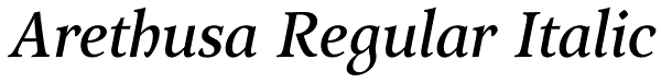 Arethusa Regular Italic Font