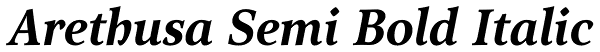 Arethusa Semi Bold Italic Font