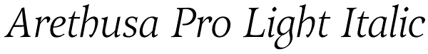 Arethusa Pro Light Italic Font