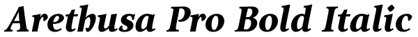 Arethusa Pro Bold Italic Font