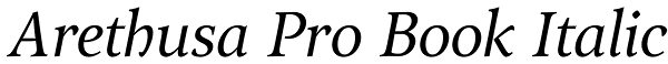 Arethusa Pro Book Italic Font