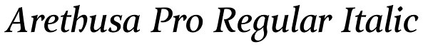 Arethusa Pro Regular Italic Font