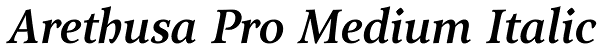 Arethusa Pro Medium Italic Font