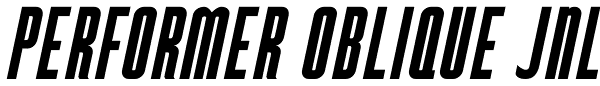 Performer Oblique JNL Font