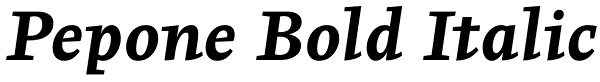 Pepone Bold Italic Font