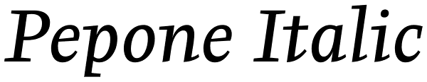 Pepone Italic Font