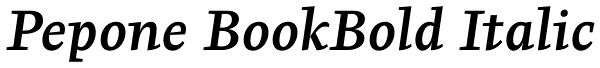 Pepone BookBold Italic Font