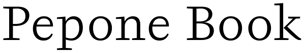 Pepone Book Font