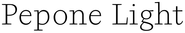 Pepone Light Font