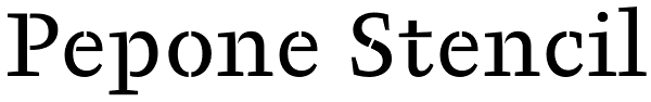 Pepone Stencil Font