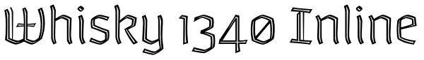 Whisky 1340 Inline Font