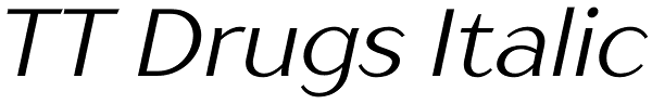 TT Drugs Italic Font