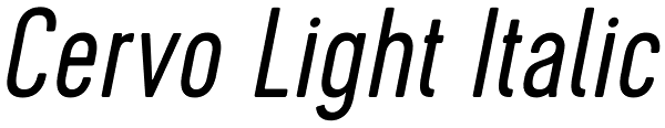 Cervo Light Italic Font