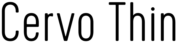 Cervo Thin Font