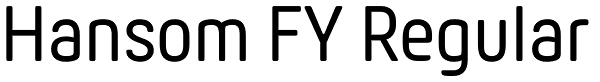 Hansom FY Regular Font