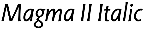 Magma II Italic Font