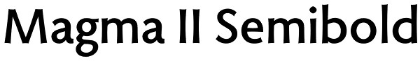 Magma II Semibold Font