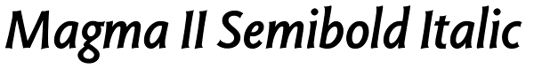 Magma II Semibold Italic Font