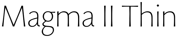 Magma II Thin Font