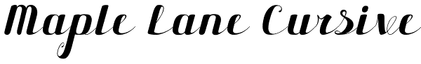 Maple Lane Cursive Font