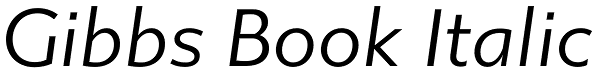 Gibbs Book Italic Font