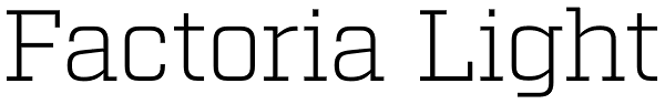 Factoria Light Font