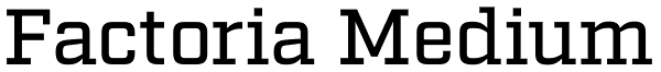 Factoria Medium Font