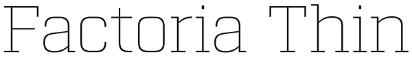 Factoria Thin Font