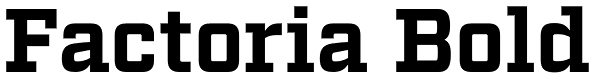 Factoria Bold Font