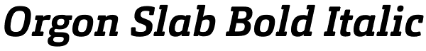 Orgon Slab Bold Italic Font