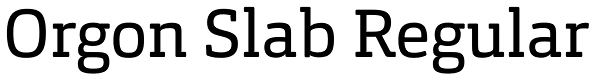 Orgon Slab Regular Font