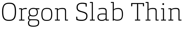Orgon Slab Thin Font