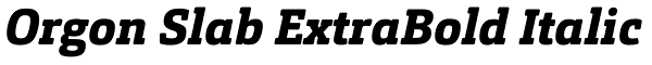 Orgon Slab ExtraBold Italic Font