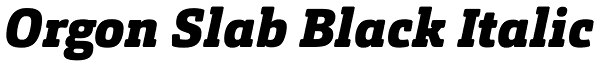Orgon Slab Black Italic Font