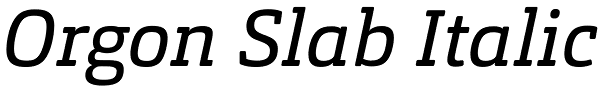 Orgon Slab Italic Font