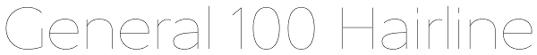 General 100 Hairline Font
