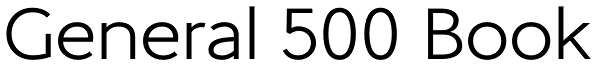 General 500 Book Font