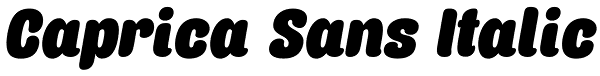 Caprica Sans Italic Font