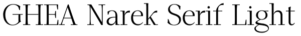 GHEA Narek Serif Light Font