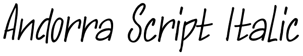 Andorra Script Italic Font