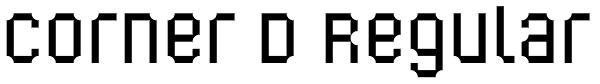 Corner D Regular Font