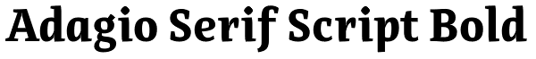 Adagio Serif Script Bold Font