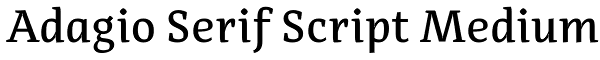 Adagio Serif Script Medium Font