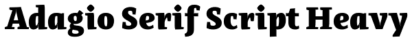 Adagio Serif Script Heavy Font