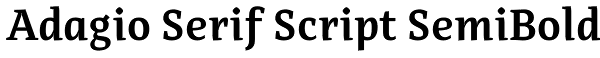 Adagio Serif Script SemiBold Font