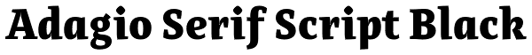 Adagio Serif Script Black Font