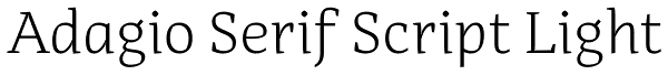 Adagio Serif Script Light Font