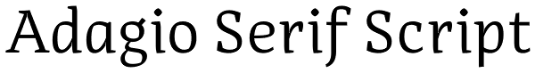 Adagio Serif Script Font