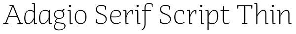 Adagio Serif Script Thin Font