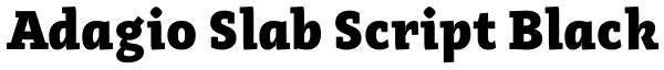 Adagio Slab Script Black Font